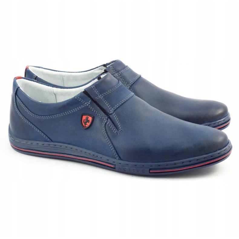 Polbut Miesten Brogues Leather 362 Navy Blue tummansininen 2