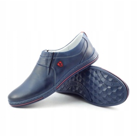Polbut Miesten Brogues Leather 362 Navy Blue tummansininen 3