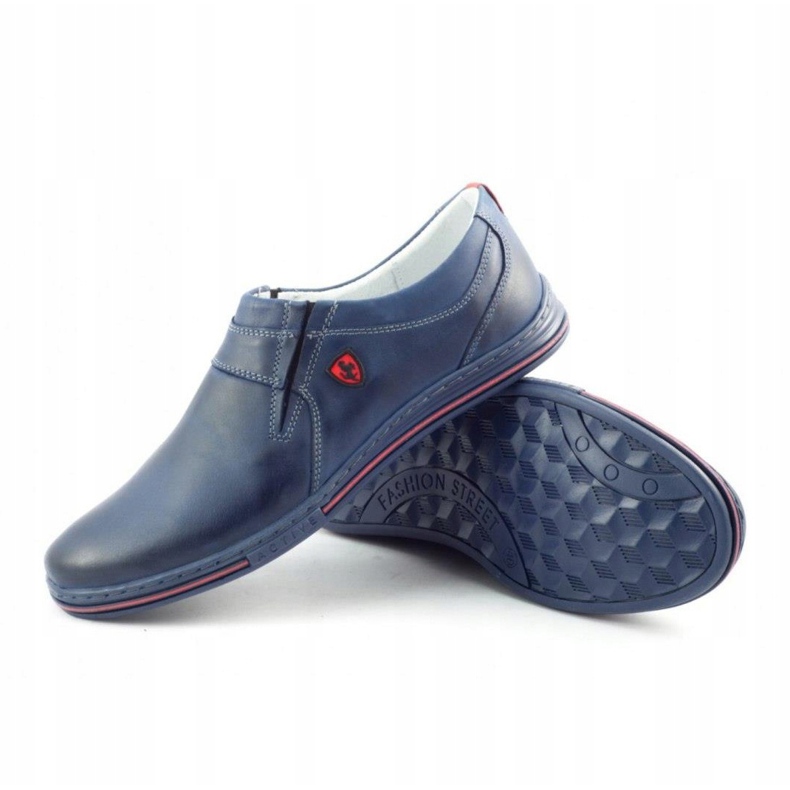 Polbut Miesten Brogues Leather 362 Navy Blue tummansininen 3