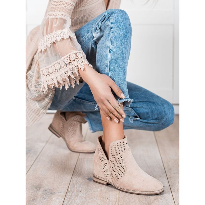 S. BARSKI Jousisaappaat, joissa on leikattu S.BARSKI ruskea 1