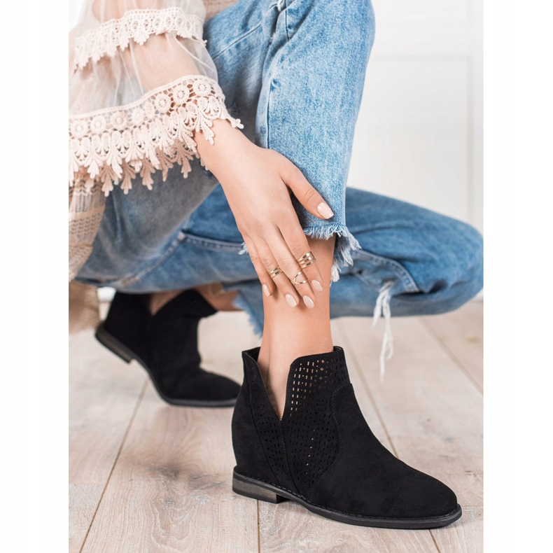 S. BARSKI Jousisaappaat, joissa on leikattu S.BARSKI musta 1