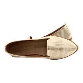 Sergio Leone ballerina lords beige/kultainen MK700 5