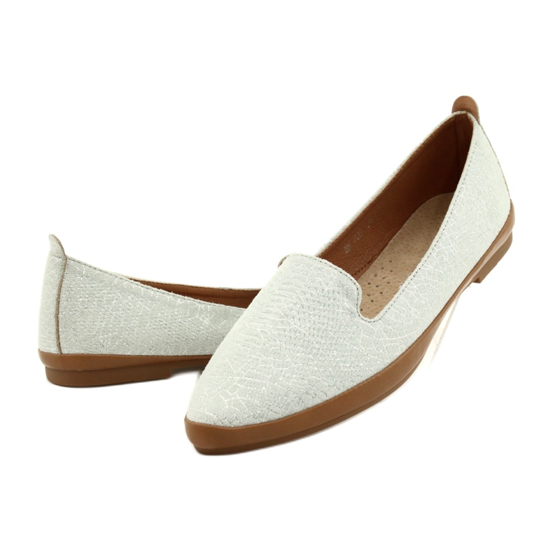 Sergio Leone hopeanharmaat ballerinakengät MK700 2