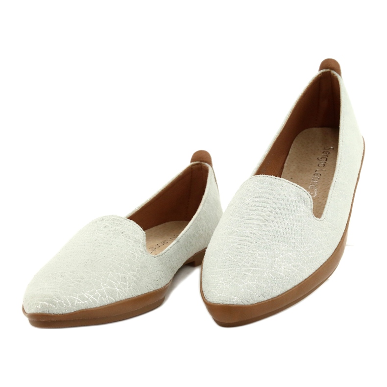 Sergio Leone hopeanharmaat ballerinakengät MK700 1