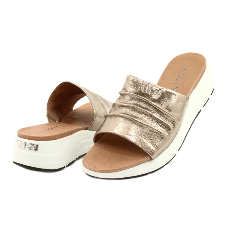 Caprice Mukavat naisten tohvelit Taupe Metallic 9-27203-26 341 ruskea kultainen 3