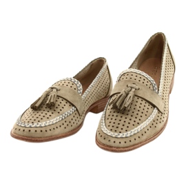 Sergio Leone Openwork Mokkasinit MK735 Beige 1