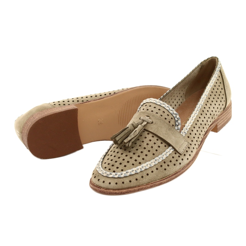 Sergio Leone Openwork Mokkasinit MK735 Beige 2