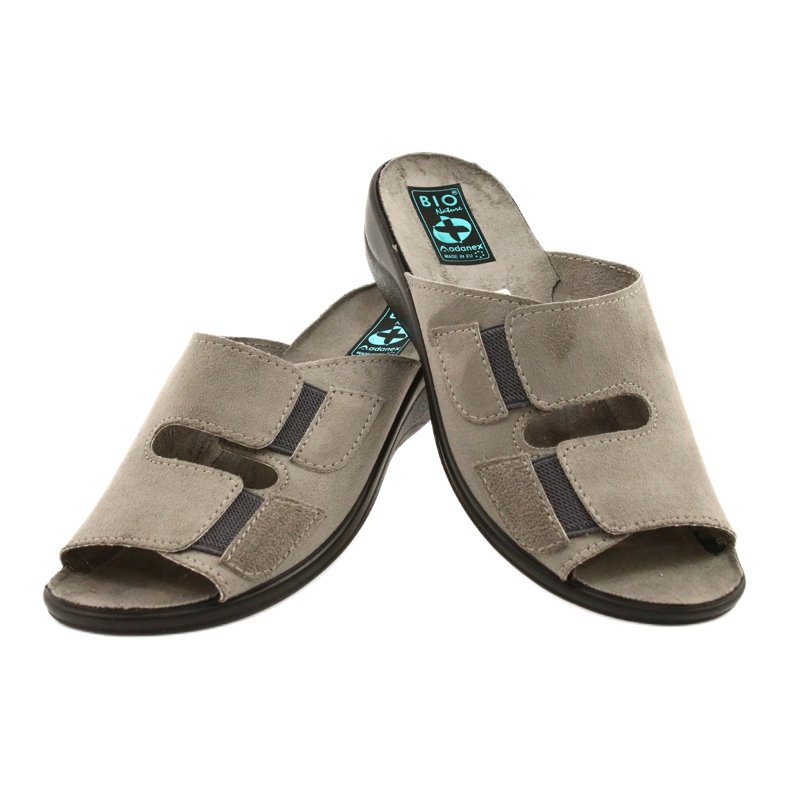 Adanex Naisten BIO Nature 26025 -tossut harmaa 3