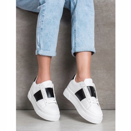 SHELOVET Lenkkarit, joissa on eko -nahkaa valkoinen 1