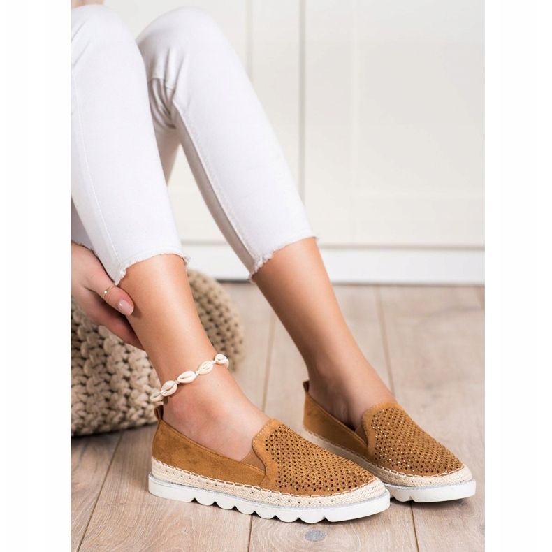 SHELOVET Avoimet sliponit kiteillä ruskea 1