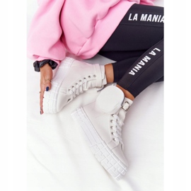 Naisten lenkkarit alustalla munuaisvalkoisella popcornilla valkoinen 1