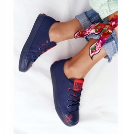 Naisten lenkkarit Big Star HH274676 Navy Blue punainen tummansininen 1