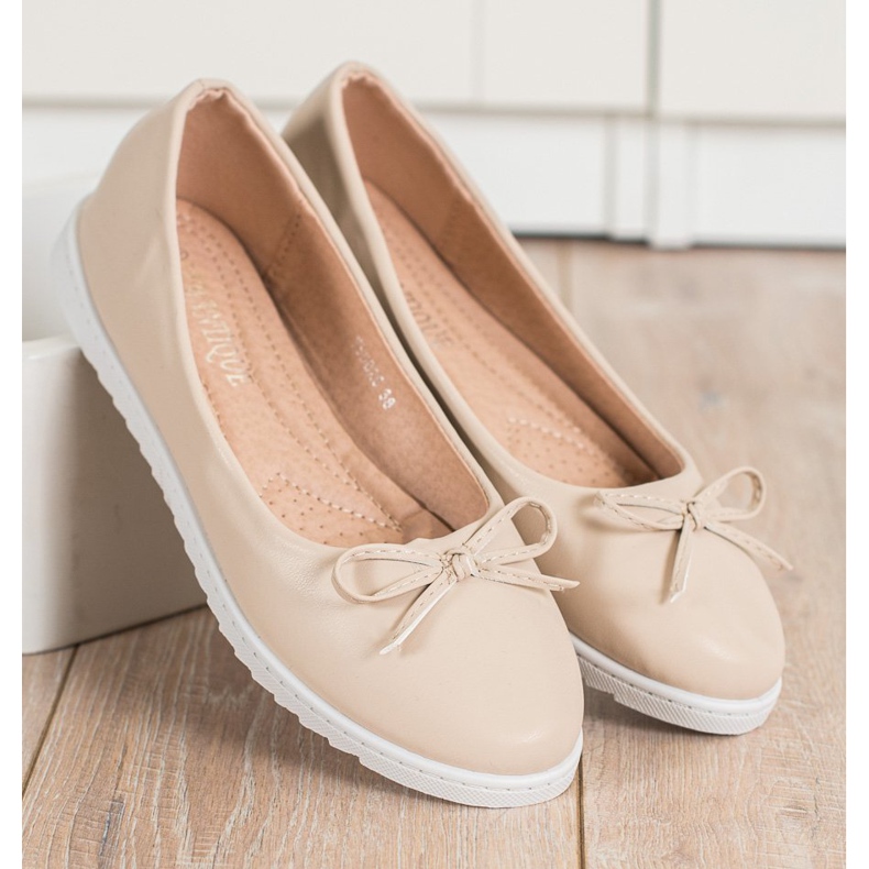 Diamantique Muodikkaat ballerinat, joissa on Eco -nahkaa beige 1
