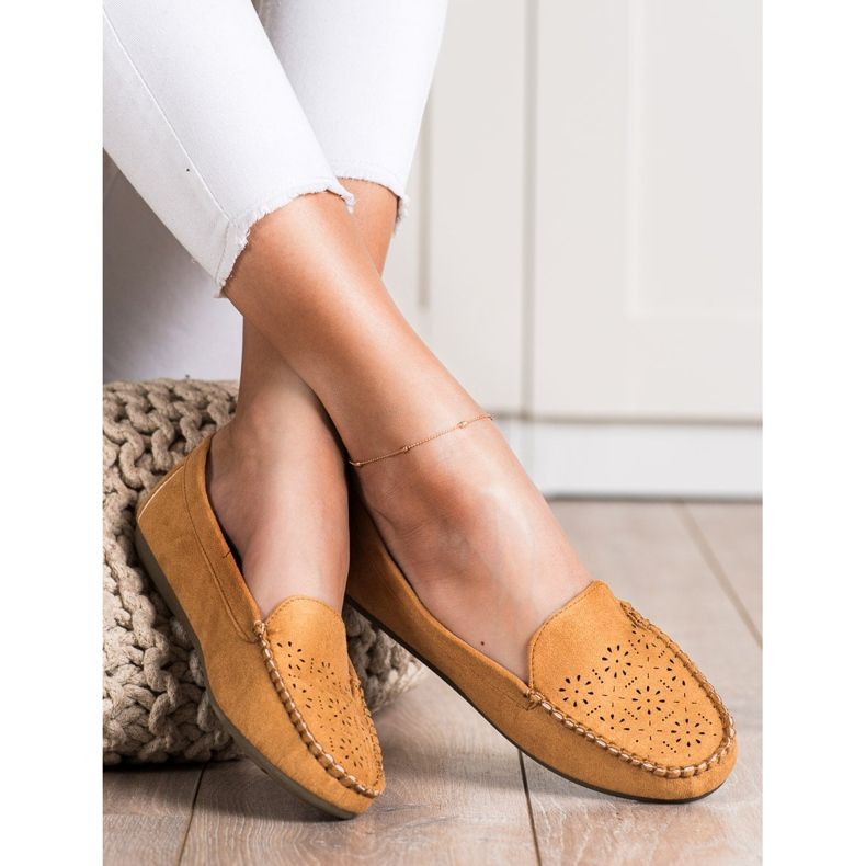 Best Shoes Loaferit avoimella kuviolla ruskea 2