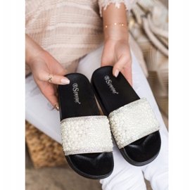 Seastar Tyylikkäät tossut helmillä musta 2