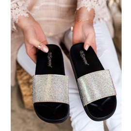 Seastar Tossut kristalleilla musta hopea 1