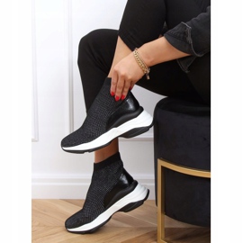 Musta RQ286 Mustat urheilukengät piilotetulla kiilakorolla 1