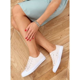 Naisten beige ja vaaleanpunainen lenkkarit C949 Nude Color 2