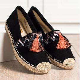 Best Shoes Muodikkaita espadrillejä koristeilla musta 2