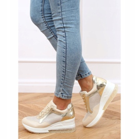 Urheilukengät piilotetulla kiilalla beige ja kulta RQ288 Beige kultainen 1