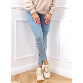 Urheilukengät piilotetulla kiilalla beige ja kulta RQ288 Beige kultainen 2