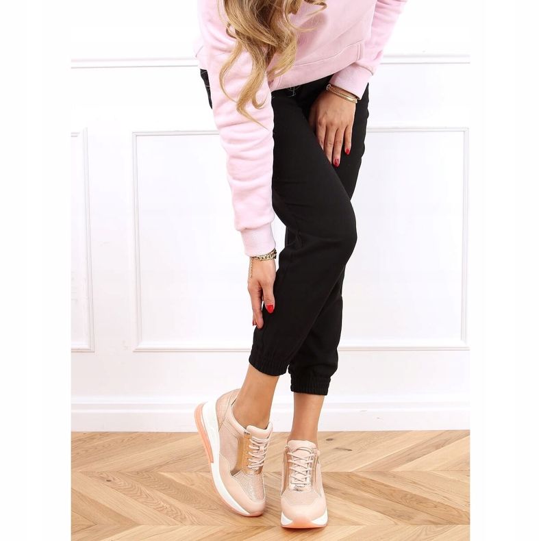 Vaaleanpunainen RQ288 Vaaleanpunaiset urheilukengät piilotetulla kiilakorolla 1