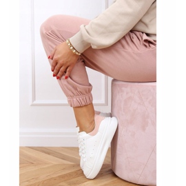 Naisten valkoiset ja vaaleanpunaiset lenkkarit A88-63 Vaaleanpunainen valkoinen 2