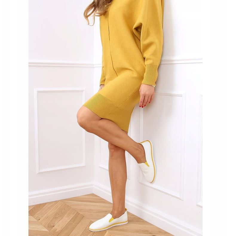 Tennarit slip-on valkoinen AA620 keltainen 1