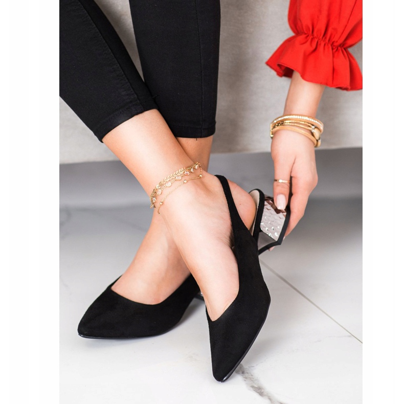 Filippo Muodikkaat pumput paljaalla kantapäällä musta 1