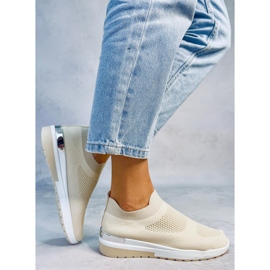 Beige-urheilusukat G-362 Beige-kengät 2