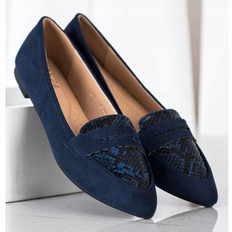 Small Swan Navy Lordsy Snake Print tummansininen 2