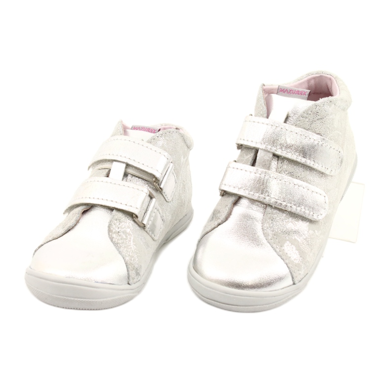 Mazurek Velcro -urheilunahkaiset nilkkurit 1264 hopeakukka 2