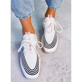 Valkoiset urheilusukat BX1820-SP WHITE / BLACK valkoinen musta 2