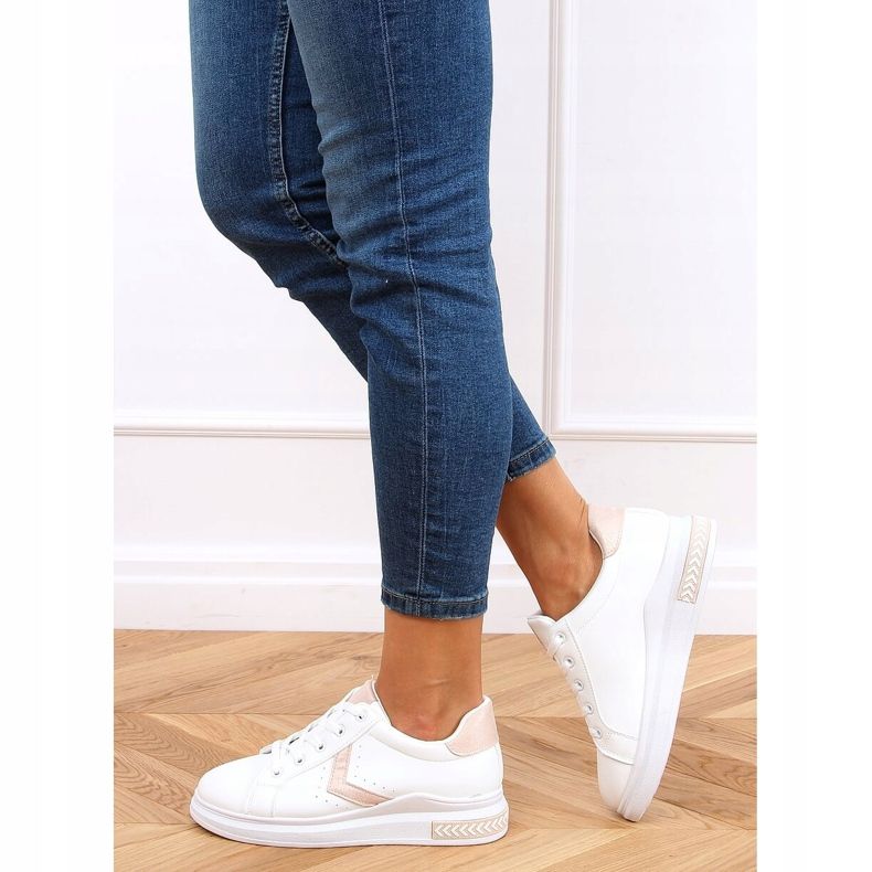 Valkoiset naisten lenkkarit CC-40 Pink valkoinen vaaleanpunainen 2