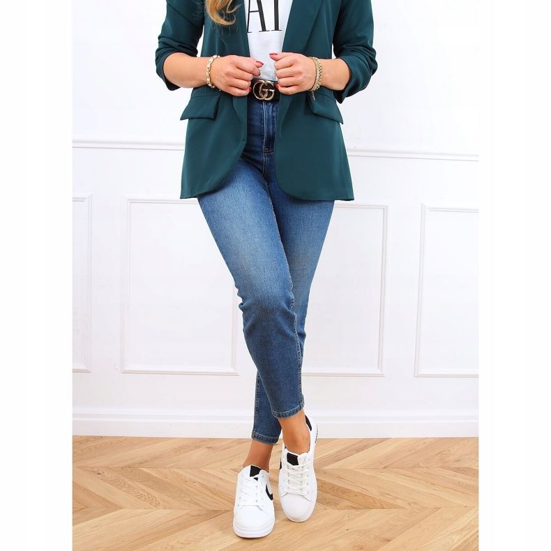 Valkoiset CC-40 WHITE / BLACK naisten lenkkarit valkoinen musta 2