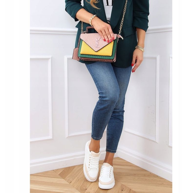 Valkoiset naisten tennarit 6110 Beige valkoinen 2