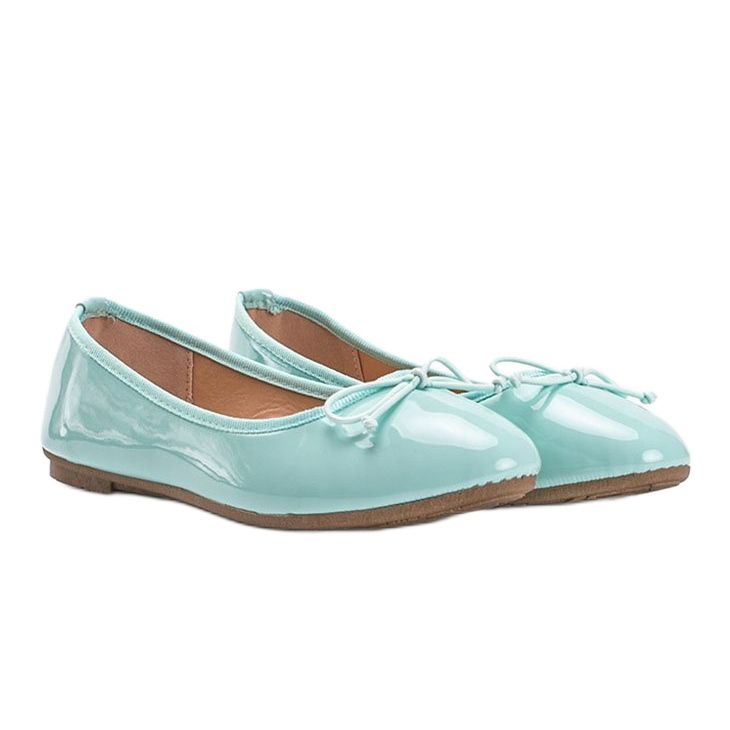 Vihreät lakatut ballerinat, joissa Lesley -jousi 1