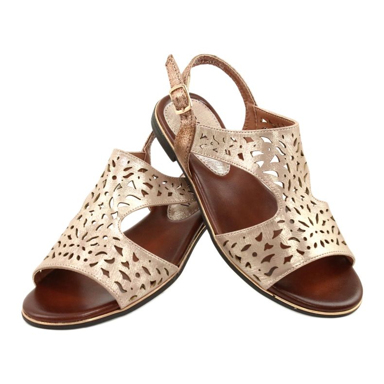 M.Daszyński Avoimet kultaiset sandaalit MR1583-34 kultainen 3