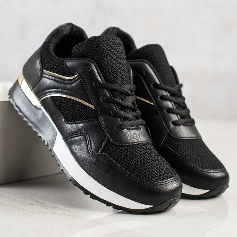 SHELOVET Tyylikkäät lenkkarit kevääseen musta 1