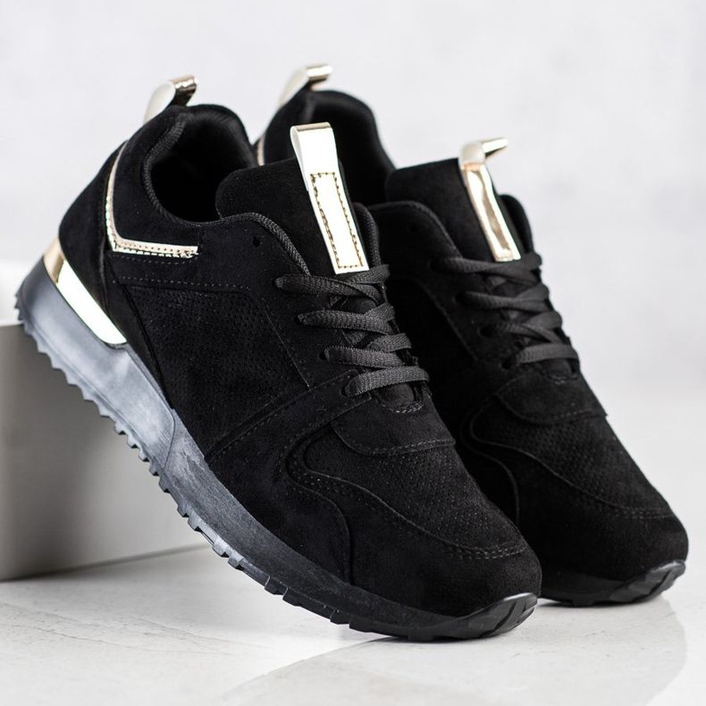 SHELOVET Mustat mokkanahkakengät 1