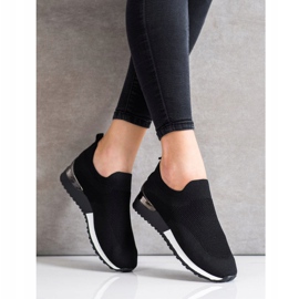 SHELOVET Tekstiiliset avoimet lenkkarit musta 2