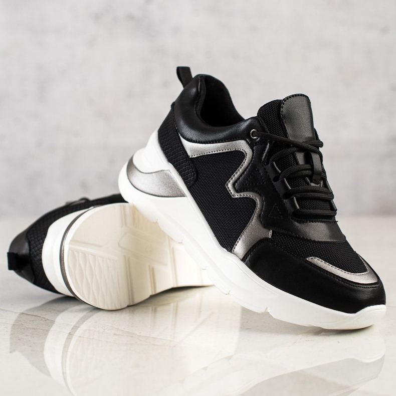 Weide Mukavat tyylikkäät lenkkarit musta 1