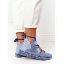 Naisten nahkakengät Maciejka Blue 04457-06 sininen monivärinen 2