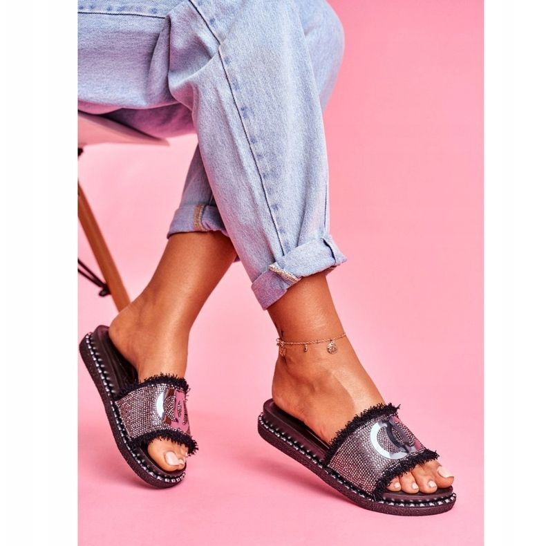 PS1 Varvastossut kristalleilla mustalla Candy Man -alustalla 1