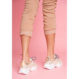 PS1 Naisten urheilukengät Snakeskin Beige Giselle ruskea kultainen 3