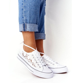 FB2 Naisten valkoiset pitsiset Candice -lenkkarit valkoinen 4