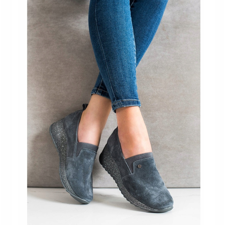 Filippo Nahkaiset brocade -kengät harmaa 1