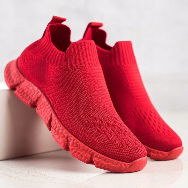 SHELOVET Muodikkaat Slip-On lenkkarit punainen 1