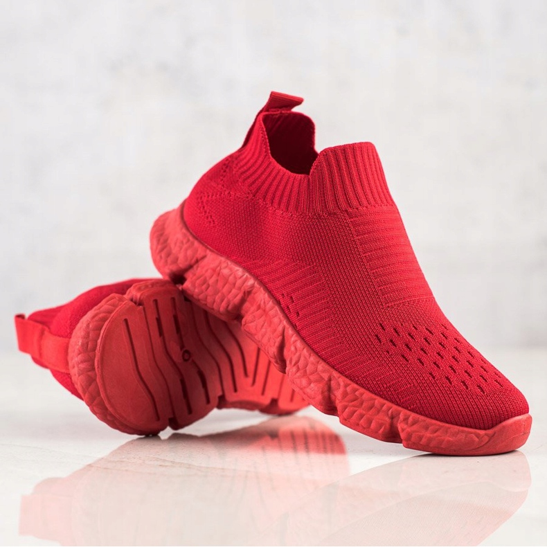SHELOVET Muodikkaat Slip-On lenkkarit punainen 2
