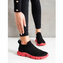 SHELOVET Muodikkaat Slip-On lenkkarit musta 2